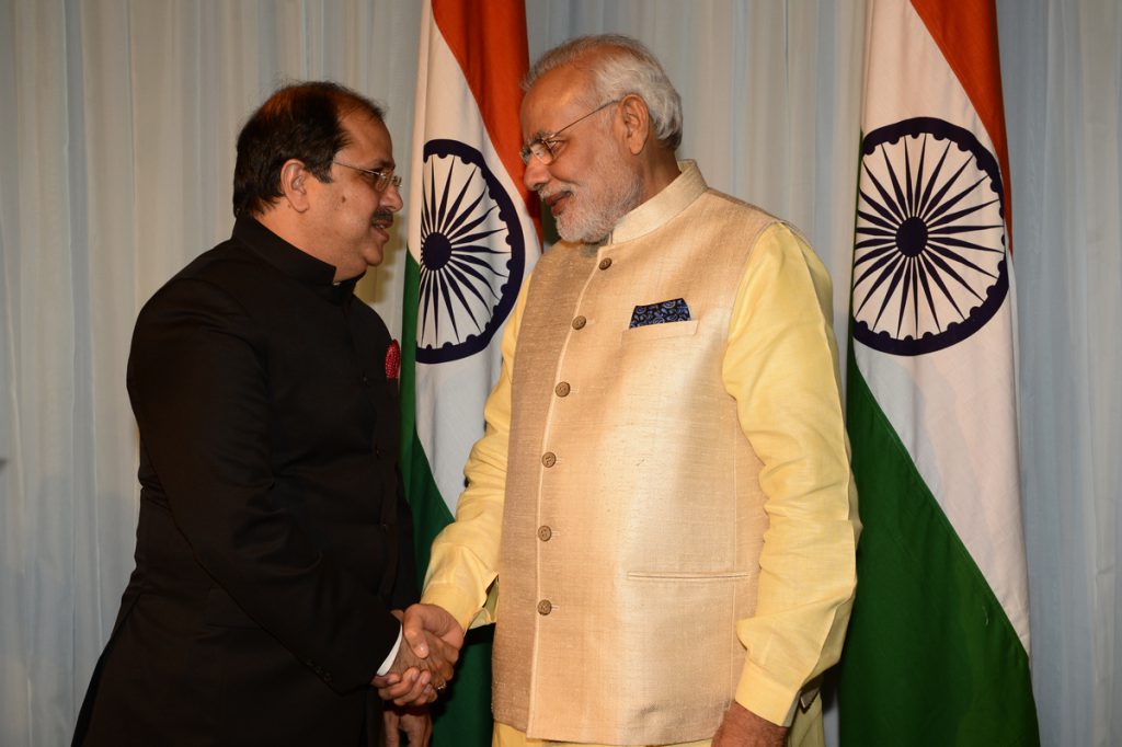 Ausaf Sayeed with Indian PM Modi